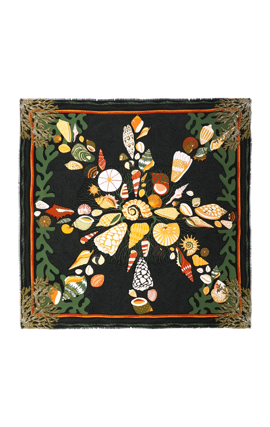 Coral large scarf Blue