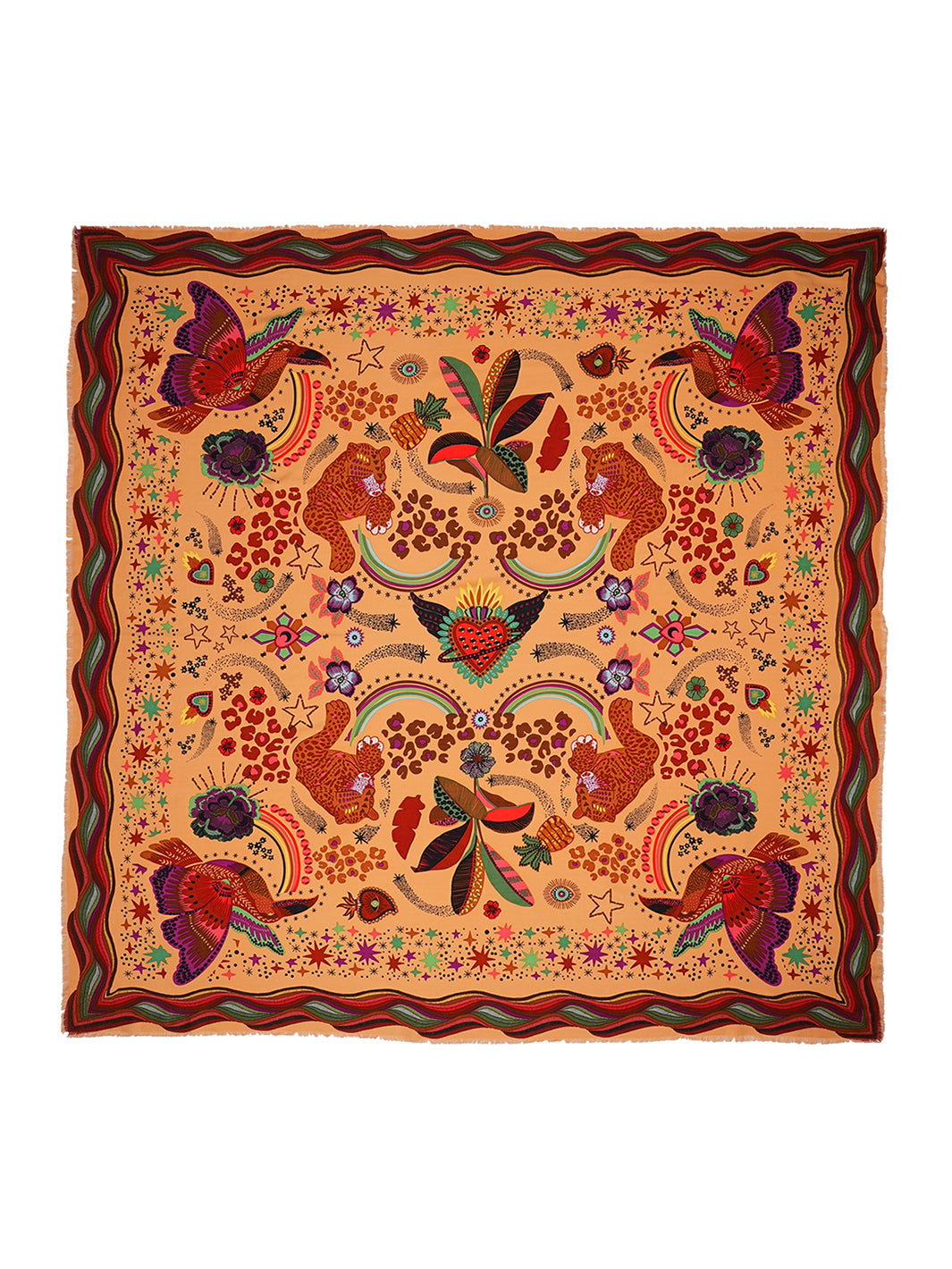 Crazy World large scarf Black