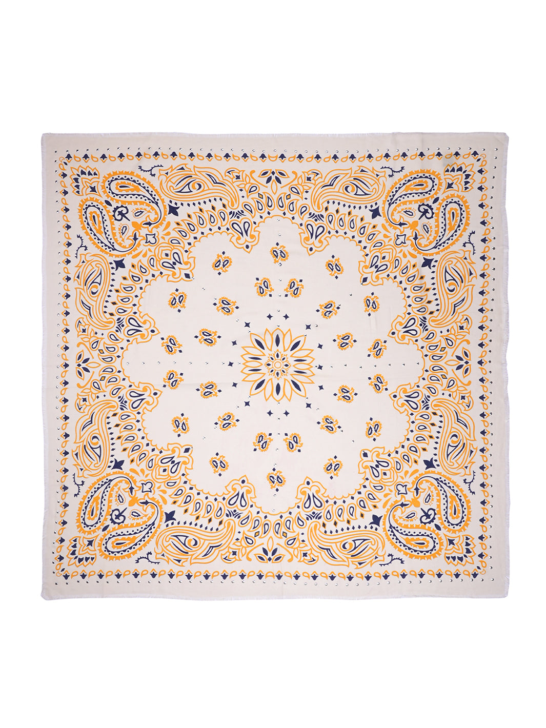 Paisley large scarf Camel