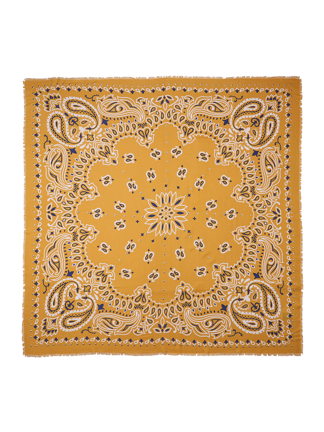 Paisley large scarf Camel
