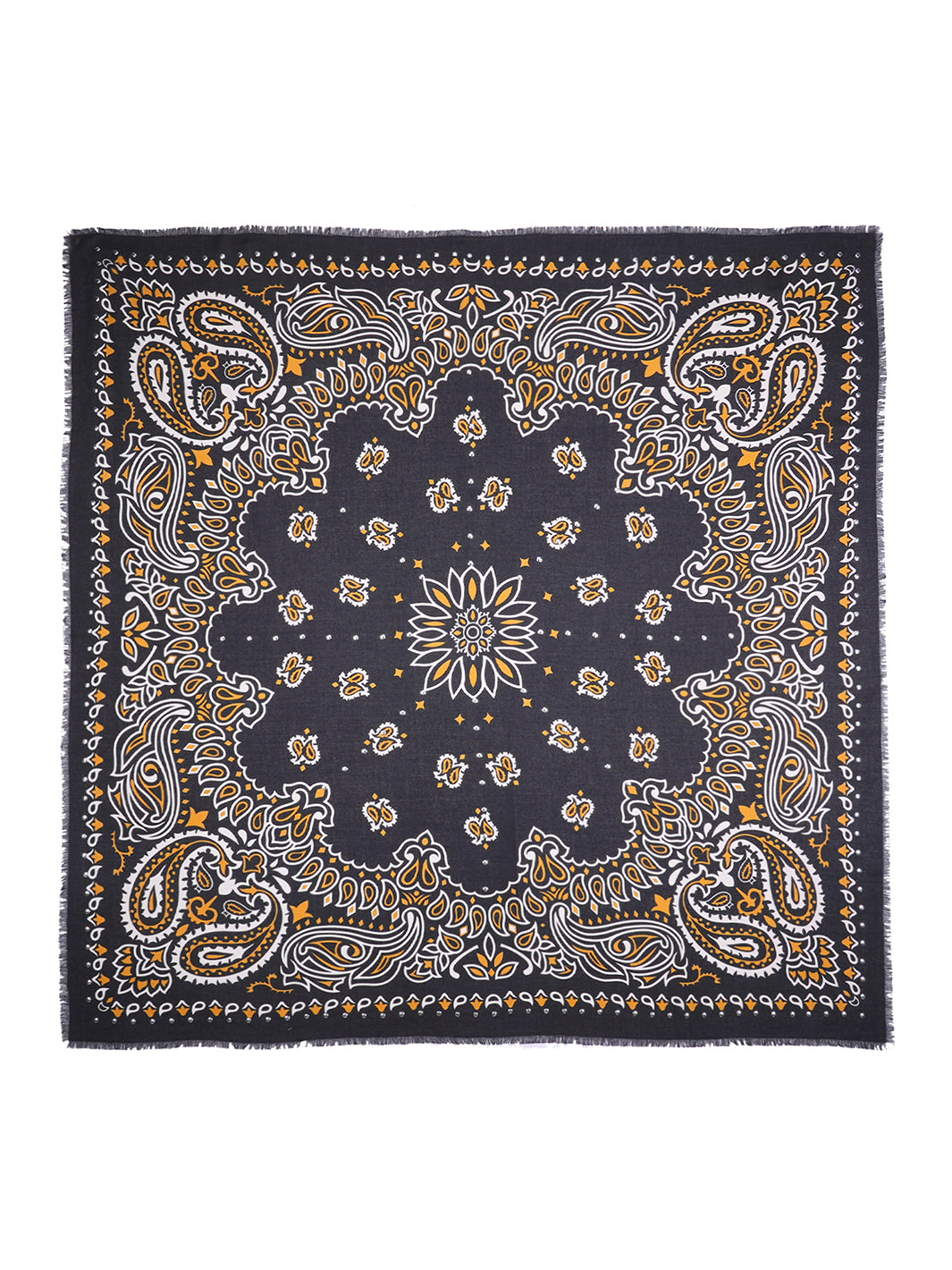Paisley large scarf Camel