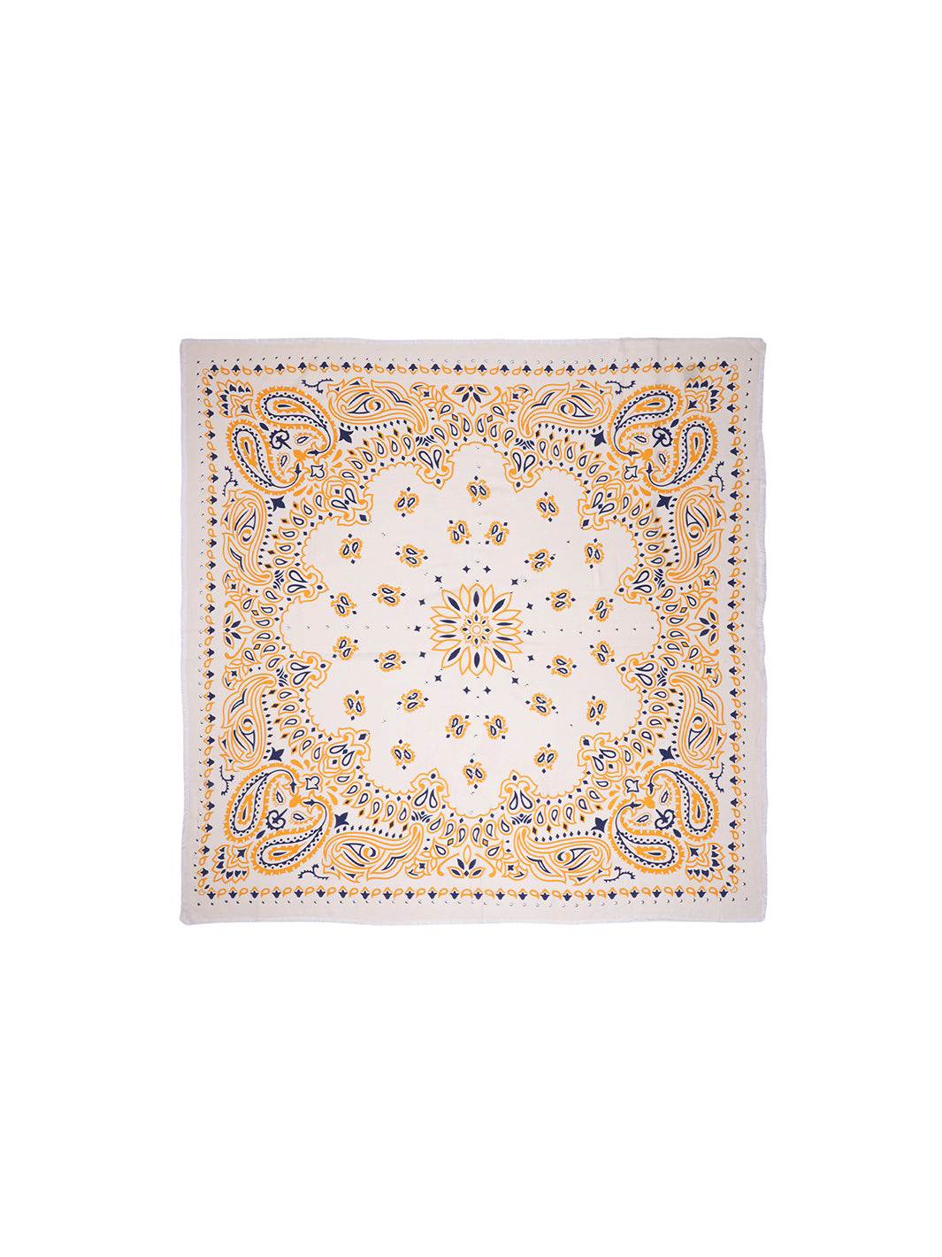 Paisley medium scarf White