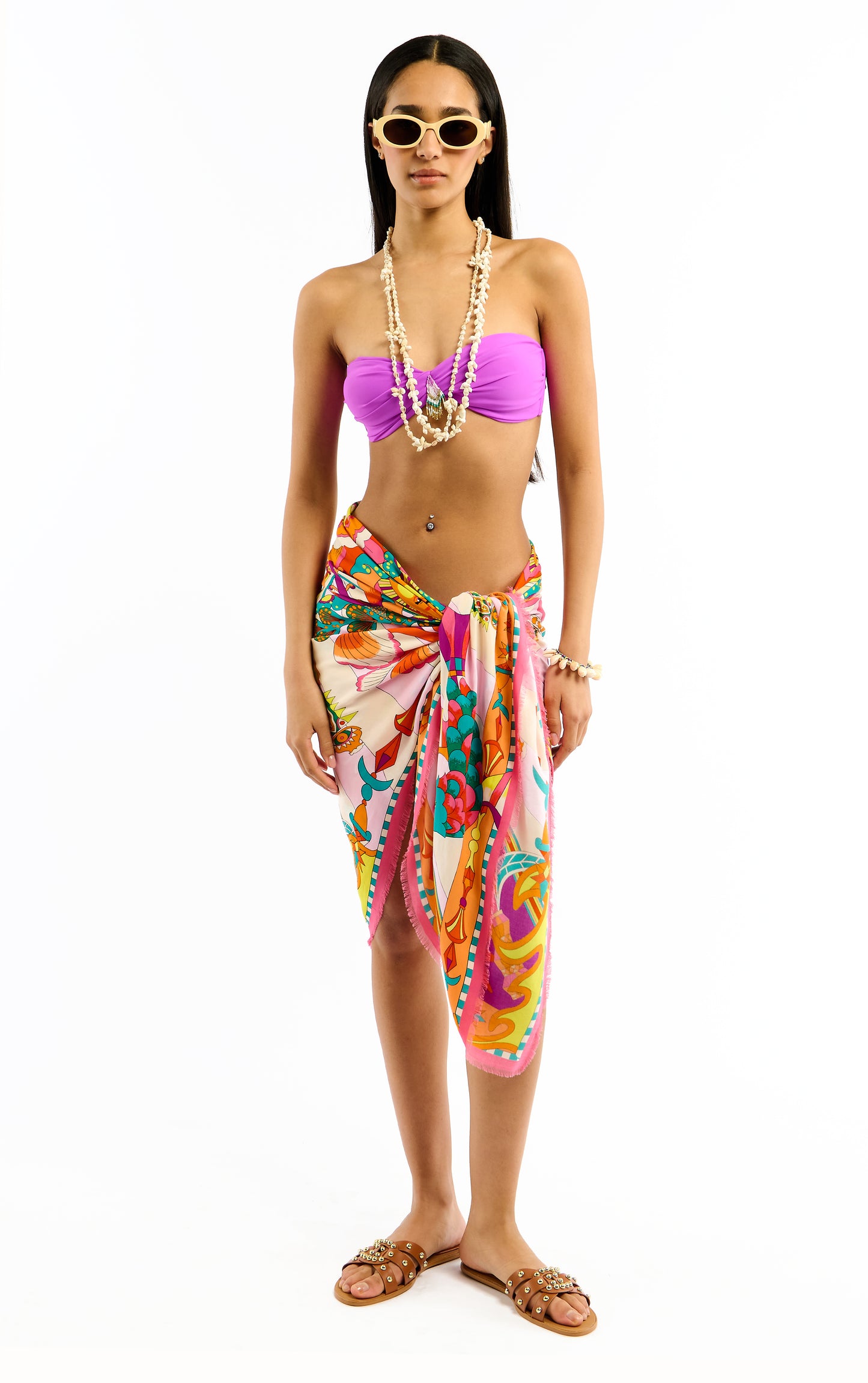 Enchanted large scarf Pink