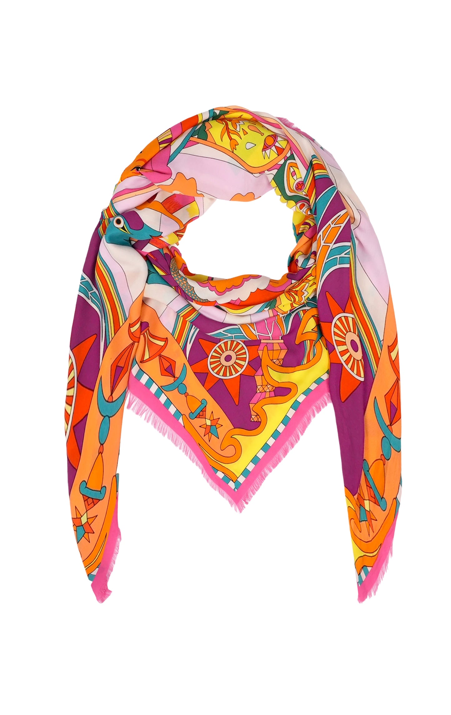 Enchanted large scarf Pink