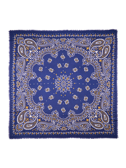 Paisley large scarf Navy