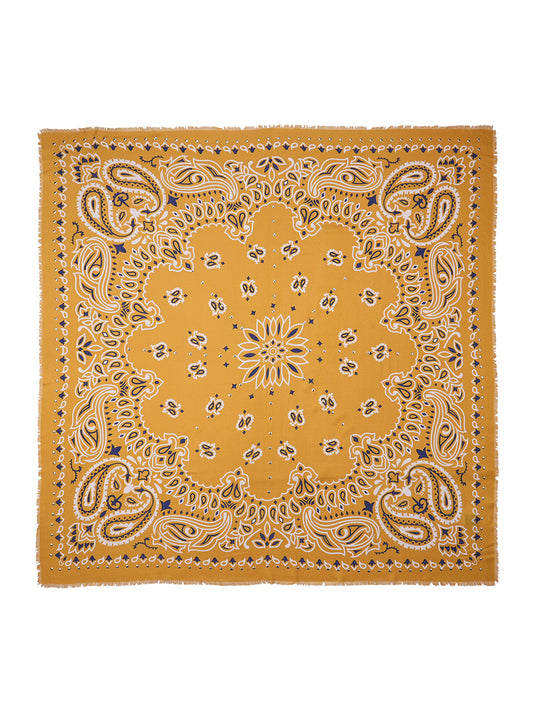 Paisley large scarf Camel