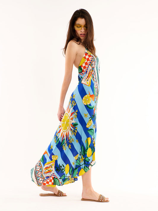 Voila Sicily Dress - Blue